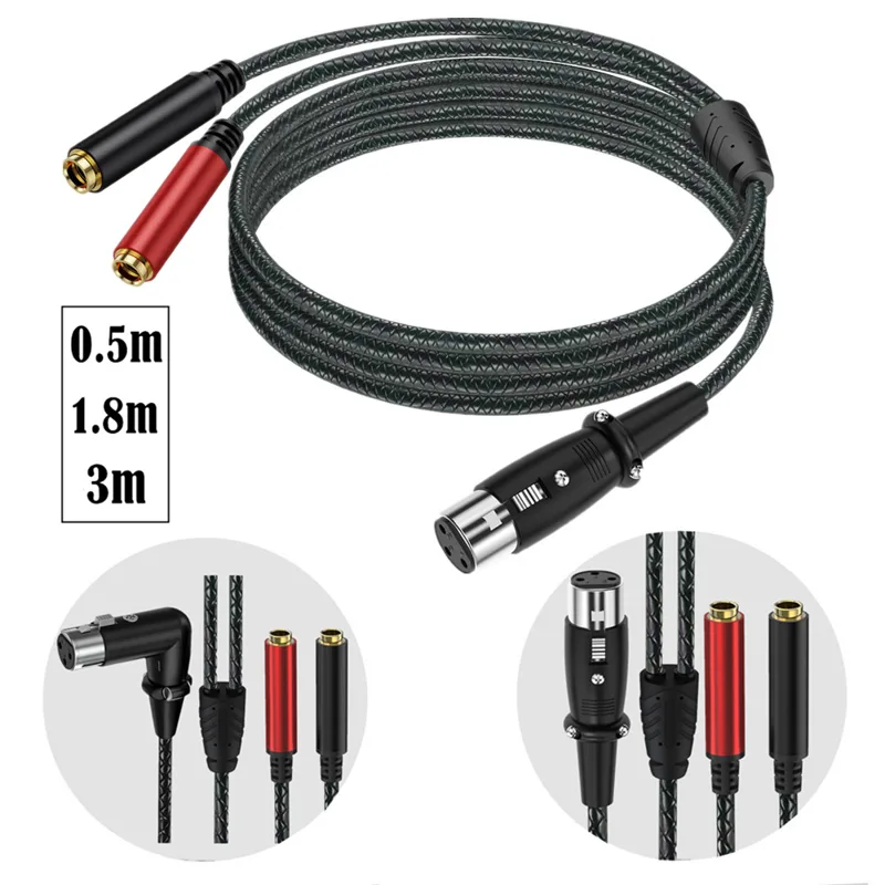 Earphone Splitter Jack - Cabo Divisor de Áudio Y XLR