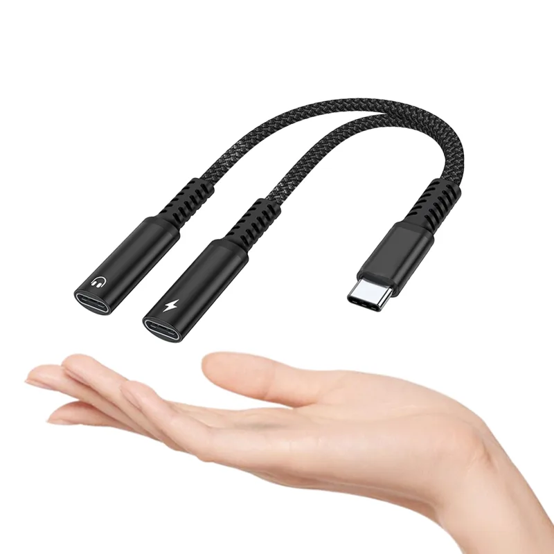 Earphone Splitter Jack - Adaptador Divisor USB C 2 em
