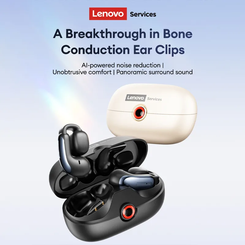 Earbuds Charging Case - Lenovo LES-108 condução óssea tws clipes