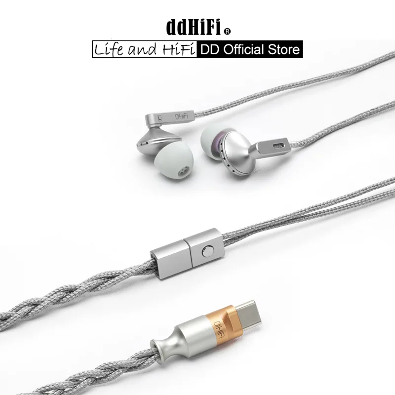 Usb C Earphone - Fones de ouvido planares semi-in-ear DD