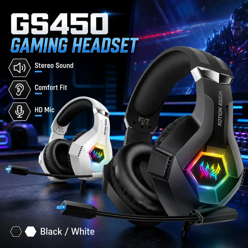 Gaming Headset Rgb - Fone de Ouvido Gamer com Fio