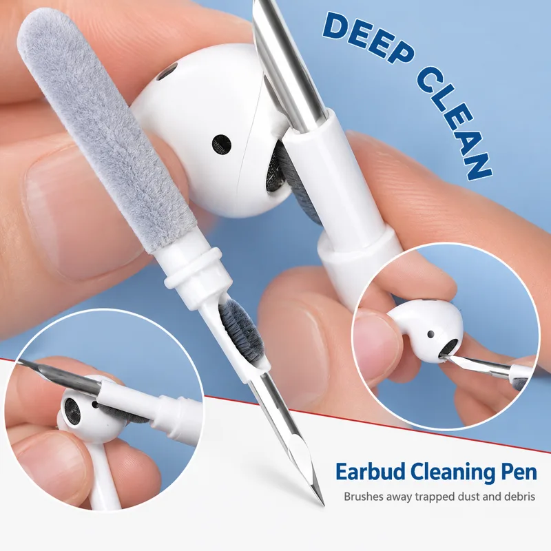 Earbuds Charging Case - Caneta de Limpeza 3 em 1