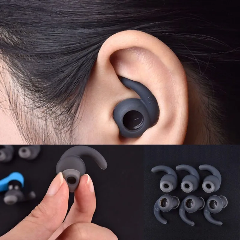 Sports Earphone Hook - 3 pares s/m/l fone de ouvido