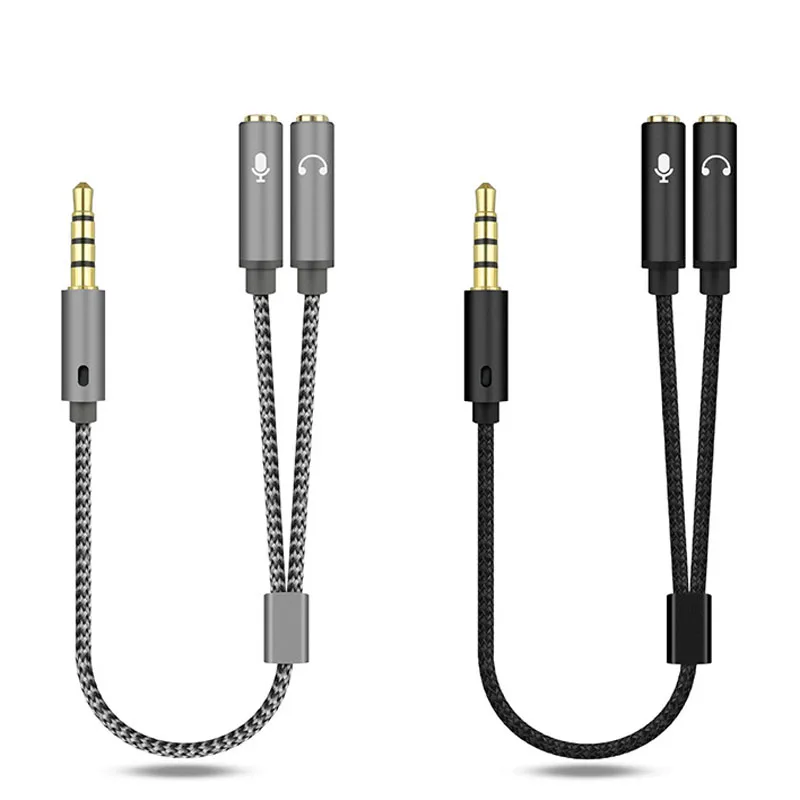 Earphone Splitter Jack - Divisor de áudio de 3,5 mm