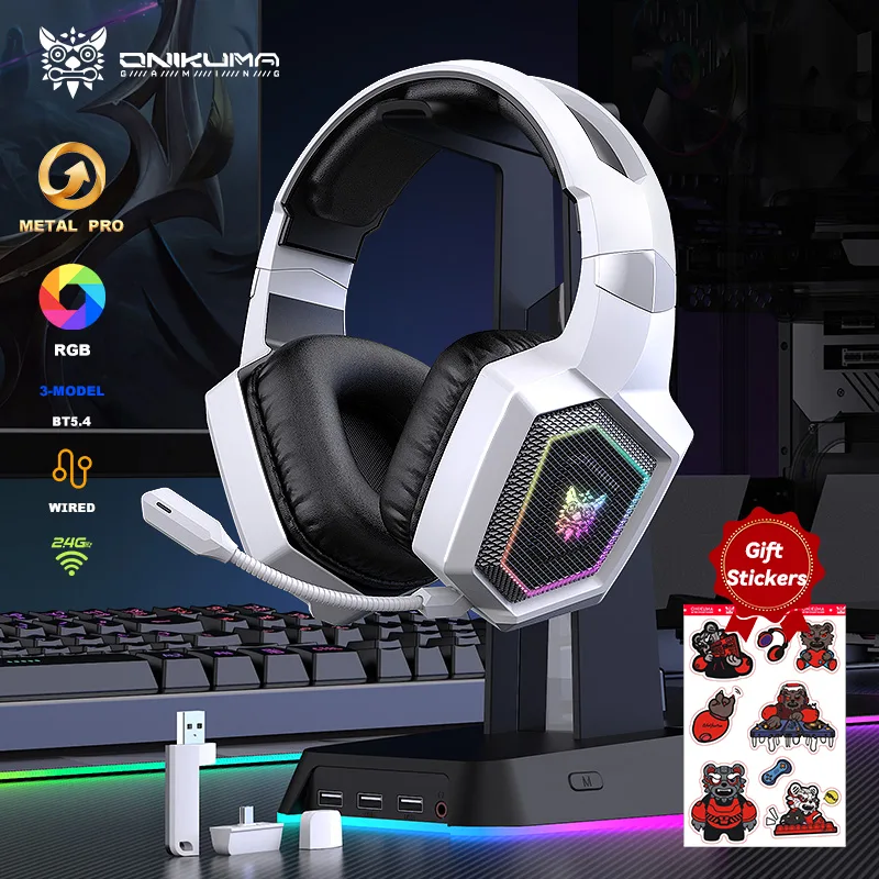 Gaming Headset Rgb - Onikuma fone de ouvido sem fio