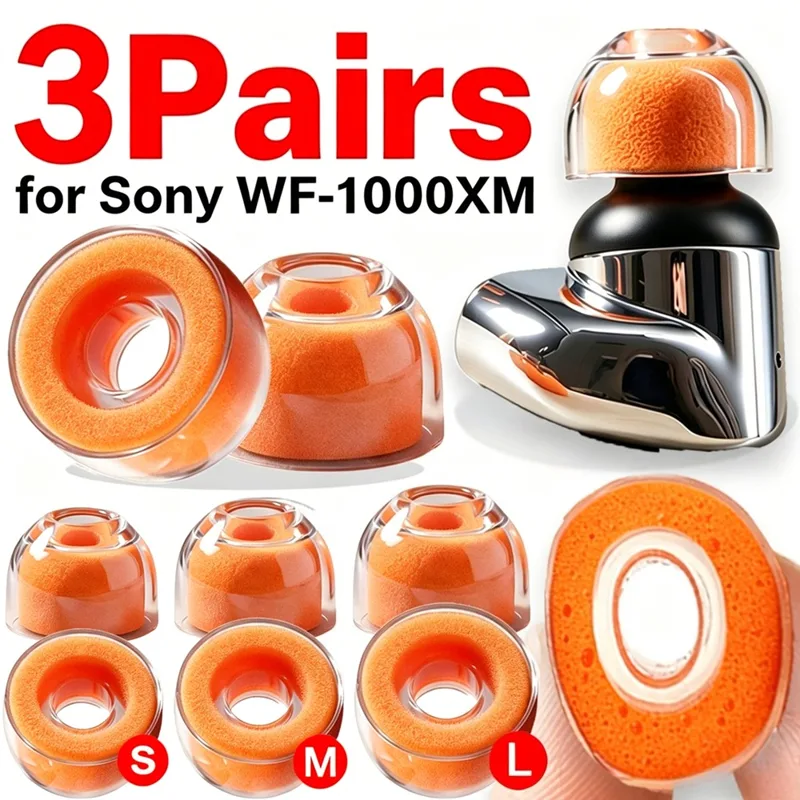 Earphone Foam Tip - 1-3 Pares de Pontas de Ouvido