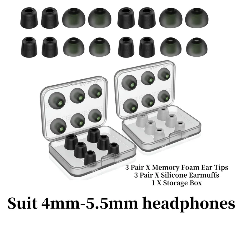 Earphone Foam Tip - Confortável Memória Espuma Orelha Dicas, Ruído