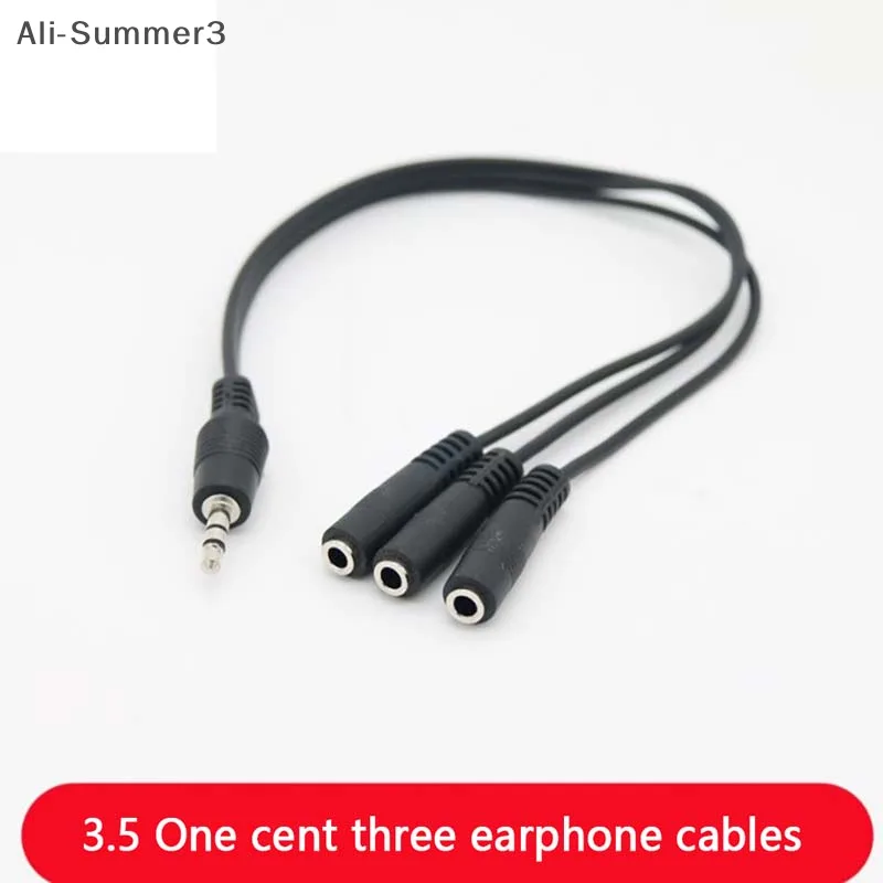 3.5mm 3 vias porta aux multi f - Earphone Splitter Jack avaliação e preço