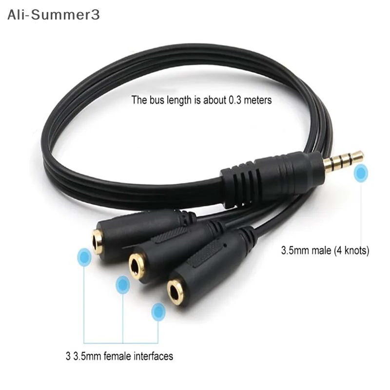 3.5mm 3 vias porta aux multi f - Earphone Splitter Jack avaliação e preço