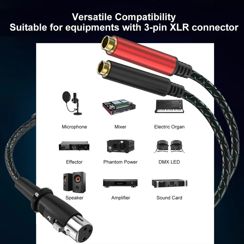 Cabo Divisor de Áudio Y XLR Fê - Earphone Splitter Jack avaliação e preço