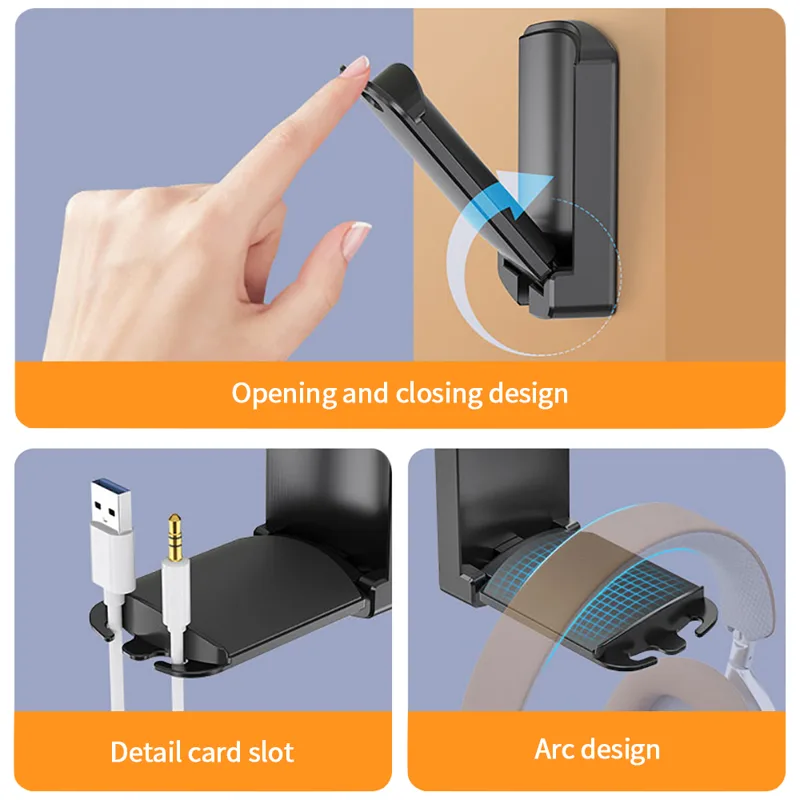 Folding Gaming Headset Stand,  - Headphone Stand Desk avaliação e preço