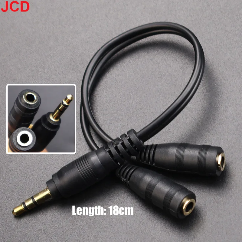Jcd 1 macho para 2 dupla fêmea - Earphone Splitter Jack avaliação e preço