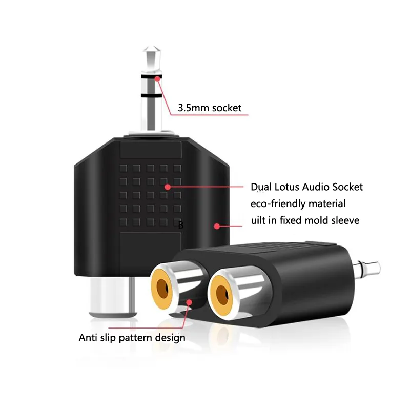 1/2/4 Peças Cabo Adaptador de  - Earphone Splitter Jack avaliação e preço