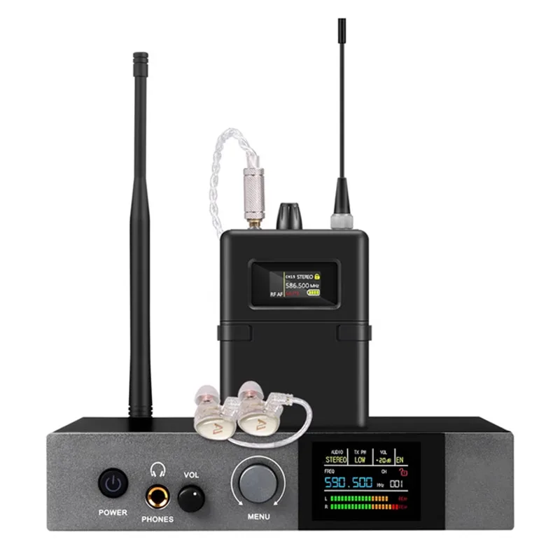 590-599mhz estéreo iem uhf pal - In Ear Monitor Iem avaliação e preço