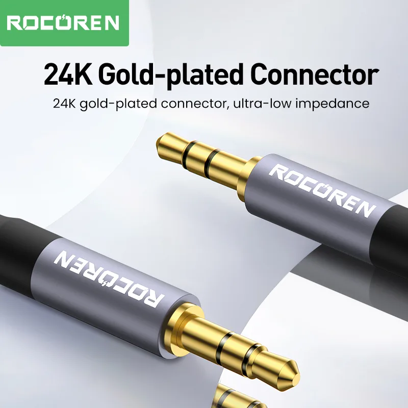 Rocoren 3.5mm jack cabo de áud - Cable Extension 3.5 avaliação e preço