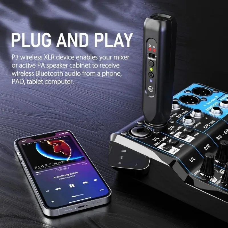 Receptor Bluetooth XLR sem fio - Bluetooth Adapter Receiver avaliação e preço