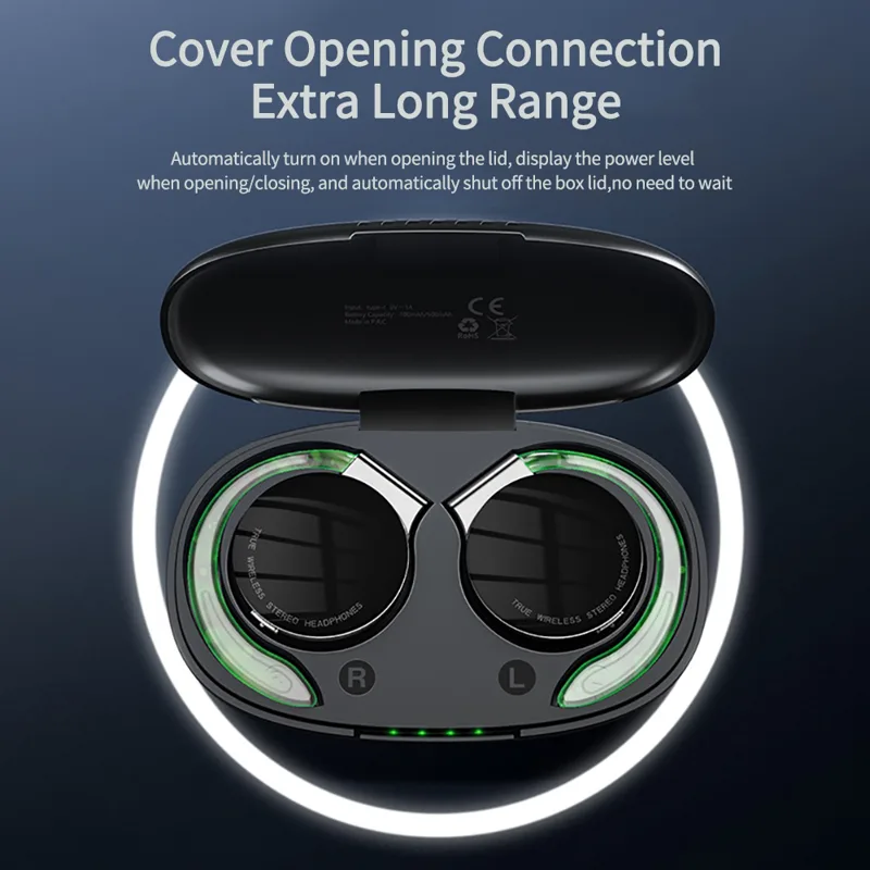 F2 tws sem fio bluetooth fone  - Sports Earphone Hook avaliação e preço