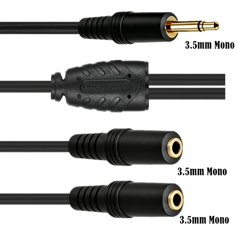Cabo Divisor de Áudio Mono TS  - Earphone Splitter Jack avaliação e preço
