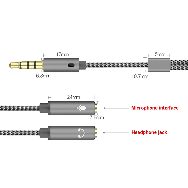 Divisor de áudio de 3,5 mm Y J - Earphone Splitter Jack avaliação e preço
