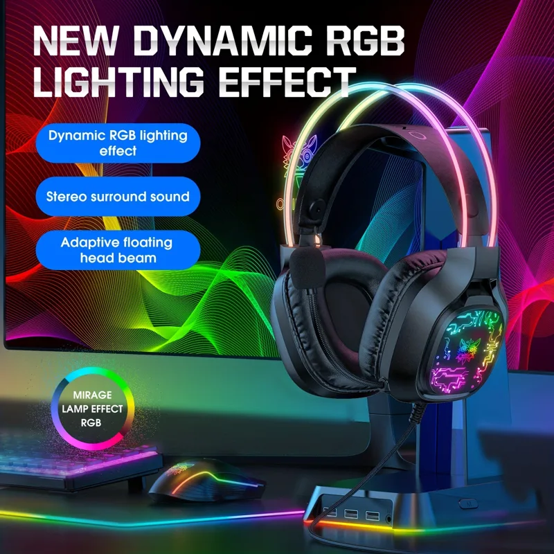 ONIKUMA X22 Gaming Headset RGB - Gaming Headset Rgb avaliação e preço