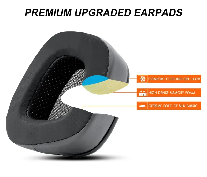 Almofadas de gel de resfriamen - Gaming Headset Rgb avaliação e preço