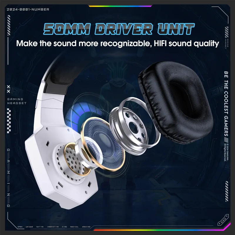 Onikuma fone de ouvido sem fio - Gaming Headset Rgb avaliação e preço