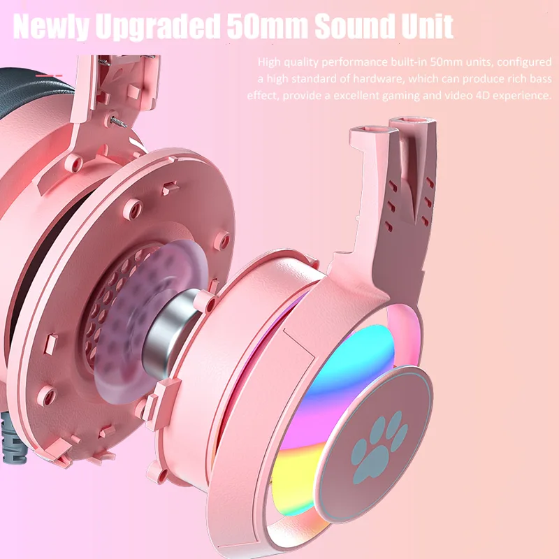 Cute Cat Ear Gaming Headphones - Gaming Headset Rgb avaliação e preço