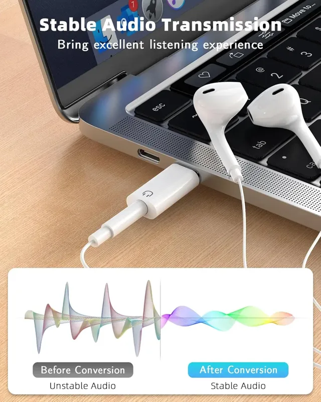 USB C to 3.5mm Earphone Adapte - Usb C Earphone avaliação e preço