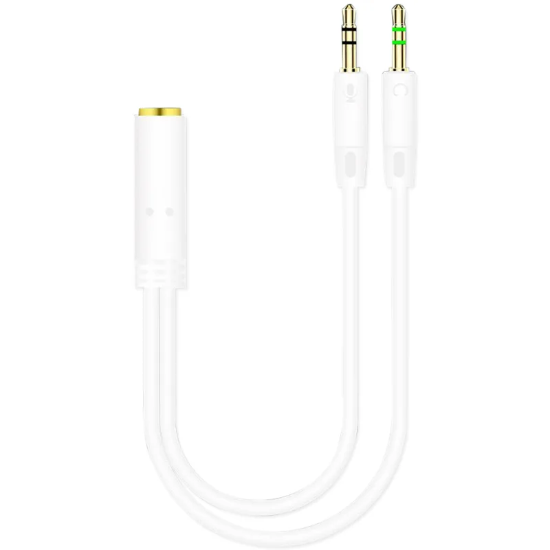 3.5mm jack 2 macho para 1 fême - Earphone Splitter Jack avaliação e preço
