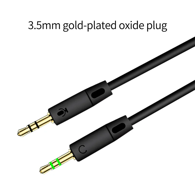 3.5mm jack 2 macho para 1 fême - Earphone Splitter Jack avaliação e preço