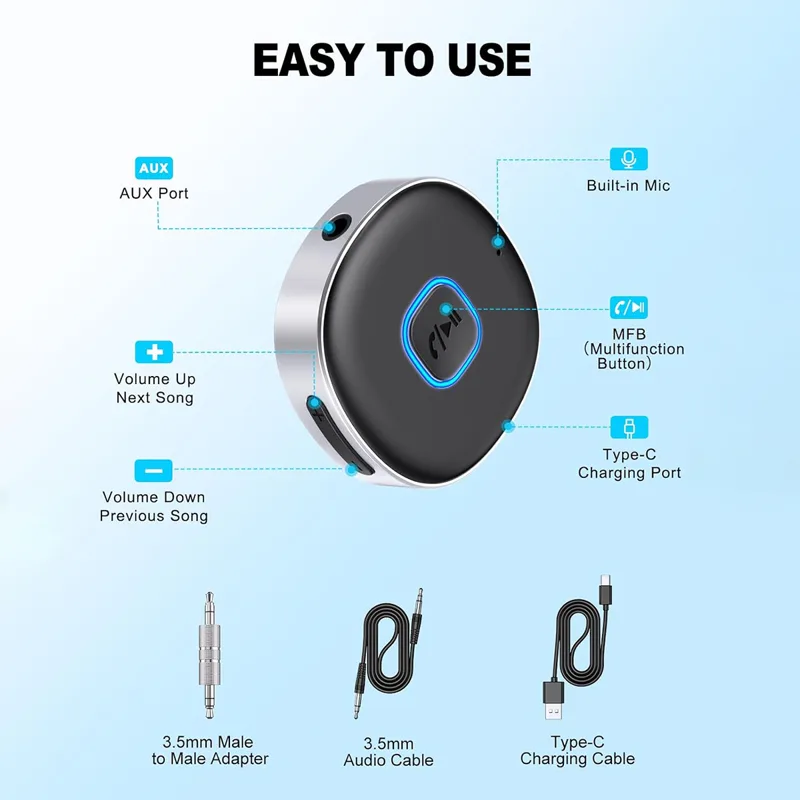 Adaptador Bluetooth AUX para C - Bluetooth Adapter Receiver avaliação e preço