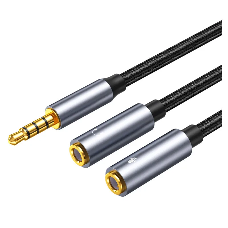 3.5mm jack aux cabo de áudio m - Earphone Splitter Jack avaliação e preço