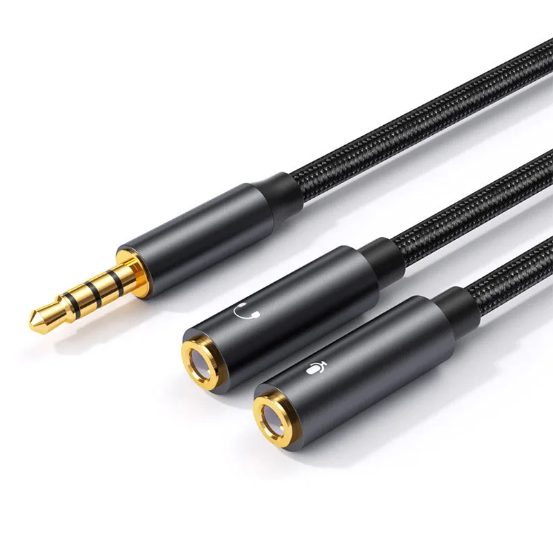 3.5mm jack aux cabo de áudio m - Earphone Splitter Jack avaliação e preço