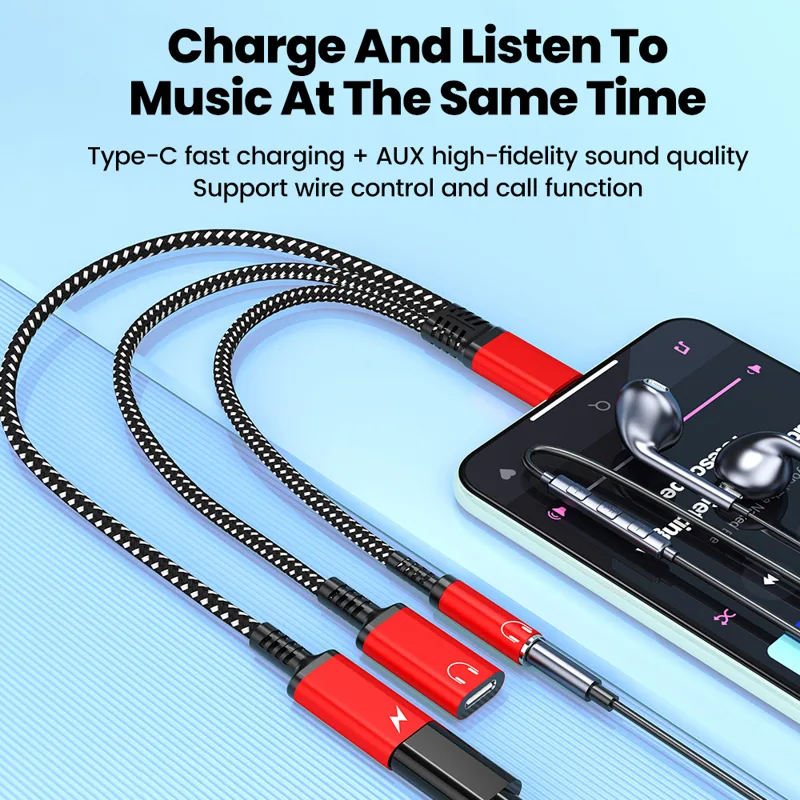 Cabo adaptador de áudio tipo c - Earphone Splitter Jack avaliação e preço